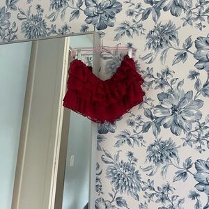 Ruffled Red EDIKTED Bottoms